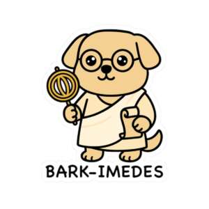 Bark-Imedes Dog Sticker