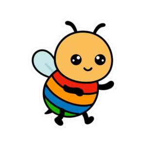 Rainbow Bee Sticker