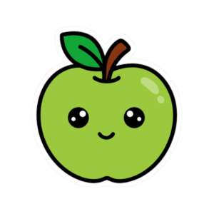 Green Apple Sticker