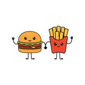 Hamburger & French Fries Sticker
