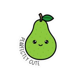 Pearfectly Cute Pear Sticker