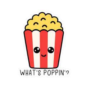 What's Poppin' Popcorn Sticker