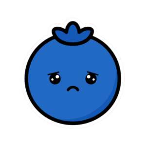 Sad Blue Berry Sticker
