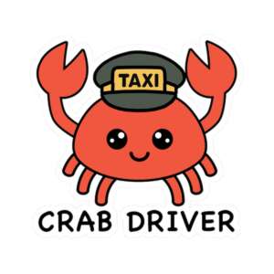 Crab Driver Sticker