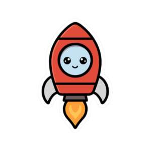 Rocket Ship Sticker