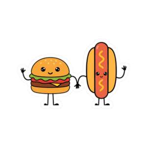 Hamburger & Hotdog Sticker