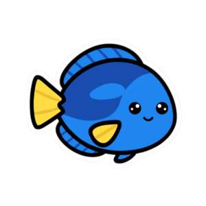 Blue Tang Fish Sticker