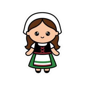 Italian Girl Sticker