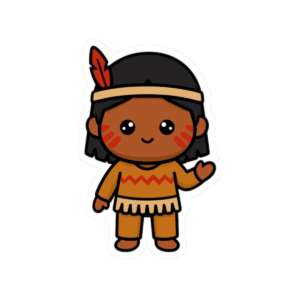 Native American Indian Boy Sticker