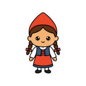 Scandinavian Girl Sticker