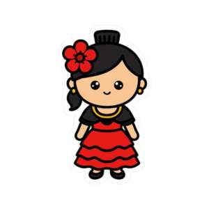 Spanish Girl Sticker
