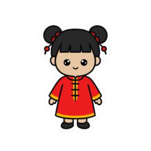 Chinese Girl Sticker
