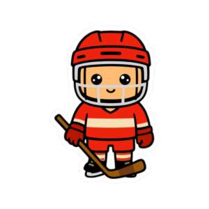 Hockey Player Boy Sticker