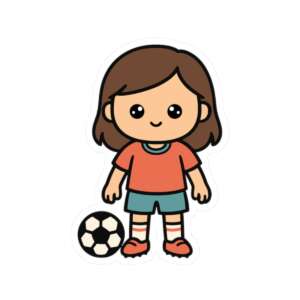 Soccer Player Girl Sticker