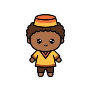 African Boy Sticker