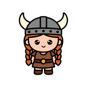 Viking Girl Sticker