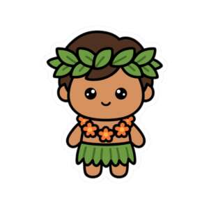 Hawaiian Boy Sticker