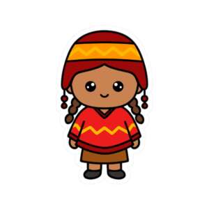 South American Girl Sticker