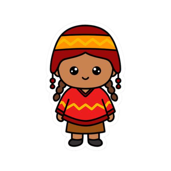 South American Girl Sticker