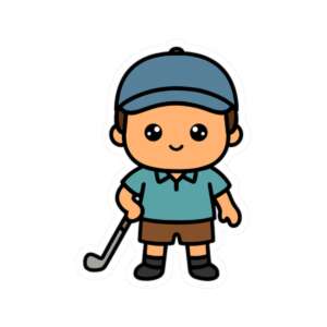 Golfer Boy Sticker