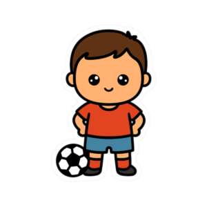 Soccer Player Boy Sticker