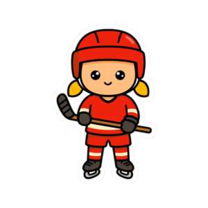 Hockey Player Girl Sticker