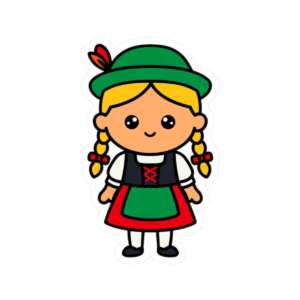 German Girl Sticker