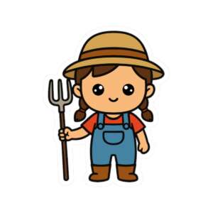 Farmer Girl Sticker