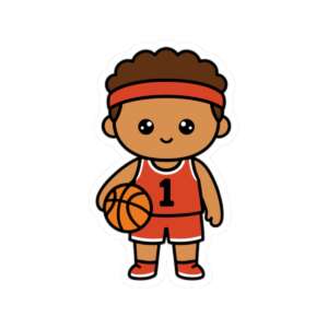 Basketball Player Boy Sticker