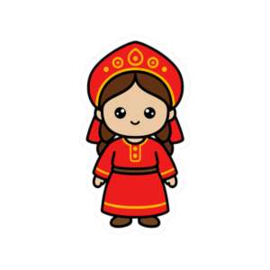 Russian Girl Sticker