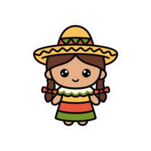 Mexican Girl Sticker
