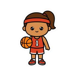 Basketball Player Girl Sticker