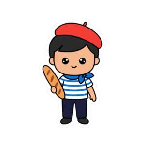 French Boy Sticker