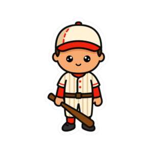 Baseball Player Sticker