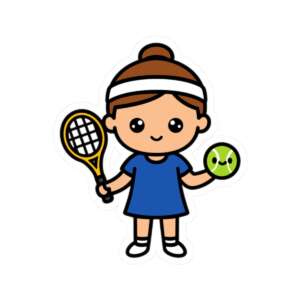 Tennis Player Girl Sticker