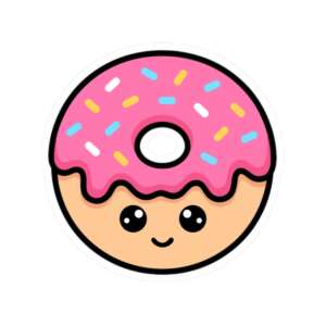 Pink Donut Sticker