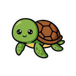 Sea Turtle with Brown Shell Sticker