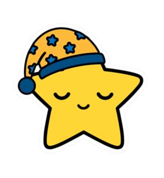 Sleepy Nighttime Star Sticker