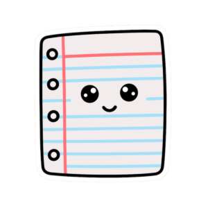 Notebook Paper Sticker