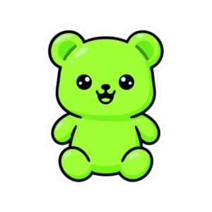 Green Gummy Bear Sticker