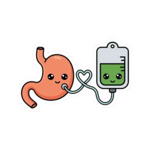 Stomach with Feeding Tube Sticker