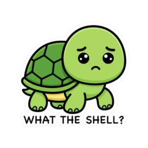 What the Shell Turtle Sticker
