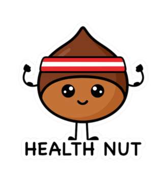 Health Nut Chestnut Sticker