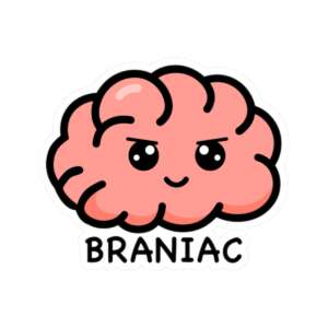 Brainiac Brain Sticker