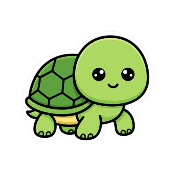 Turtle with Green Shell Sticker