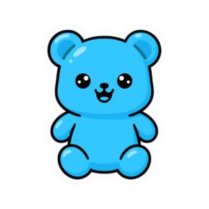 Blue Gummy Bear Sticker