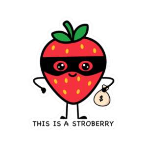 Stroberry Strawberry Sticker