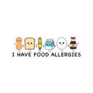 I Have Food Allergies Warning Sticker