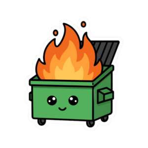 Dumpster Fire Sticker