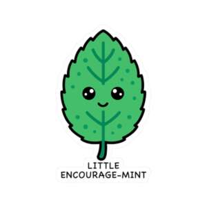 Little Encourage-Mint Mint Leaf Sticker